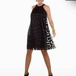 Chico’s Black Label polka dot dress, Size 2 (tall), NWT